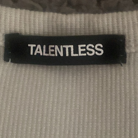 TALENTLESS Rib High-Neck Contour Dress, Bone, Size Large - Picture 4 of 5